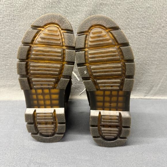 Dr Doc Martens Boots Womens 10 Combs Gunmetal Fray Faux Fur Lined Lace Up - Picture 10 of 12